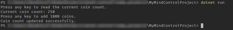 Our example console application